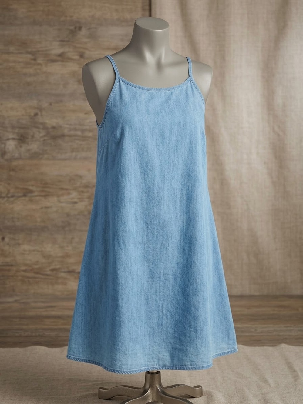 Wallflower Sky-Blue Spaghetti-Strap Mini Dress